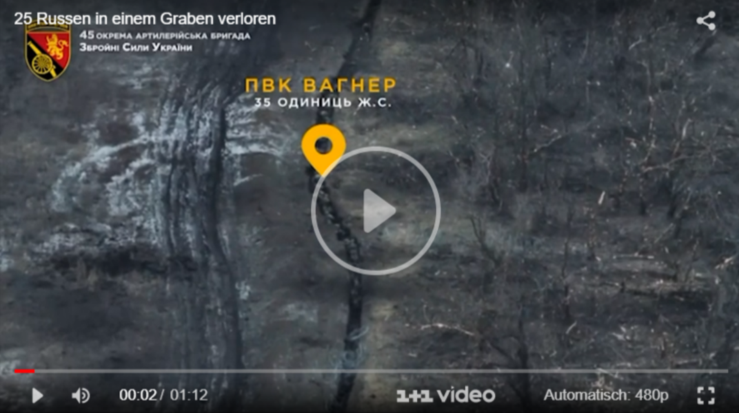 ▶️[Video] Wagner-Söldner ausgelöscht! Video zeigt Angriff auf Schützengraben!