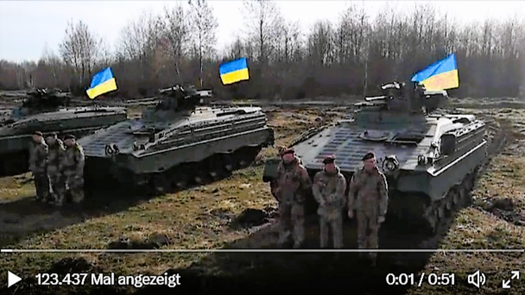Video von deutschen Panzern in der Ukraine aufgetaucht! Verteidigungsminister Resnikow lobt Qualität der schweren Waffen