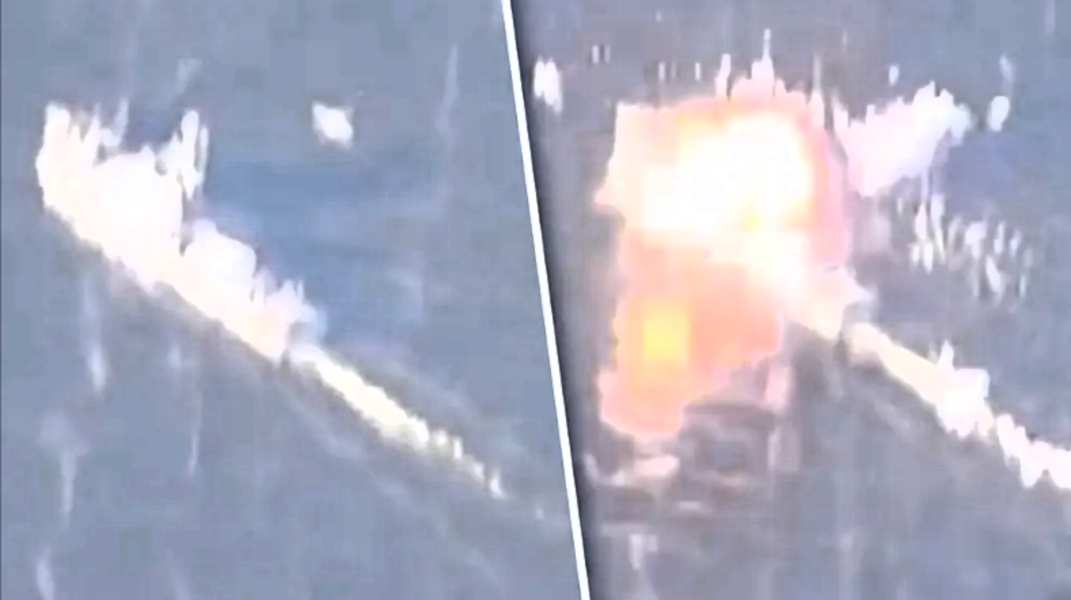 Russisches Kriegsschiff explodiert nach Bombenabwurf! Schmachvolles Video für Wladimir Putin aufgetaucht 