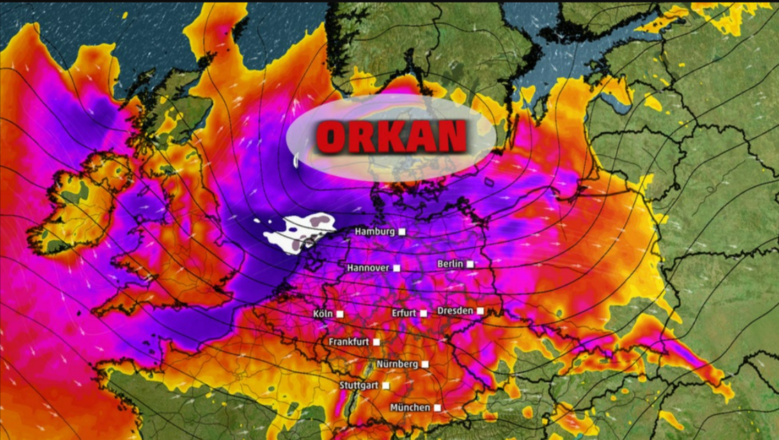 Heftige Wetterlage droht: Meteorologen warnen vor lebensgefährlichen Sturmböen - Orkantief bringt milde Temperaturen