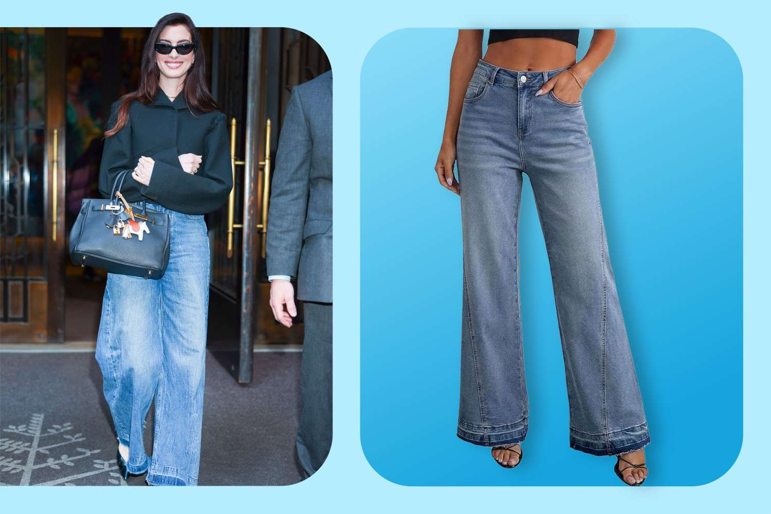 Anne Hathaway's Surprise Spring Denim Moment—How to Copy Her Baggy-Jeans Look