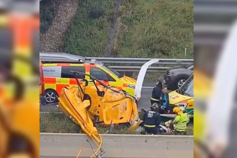 Eilmeldung! Hubschrauber stürzt auf Autobahn - mitten in den Verkehr!