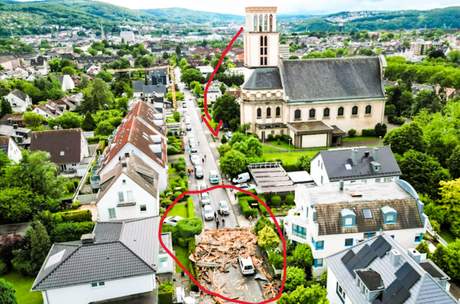 Tornado verwüstet deutsche Stadt! Kirchturm stürzt ein - Deutschland von schwerem Unwetter getroffen