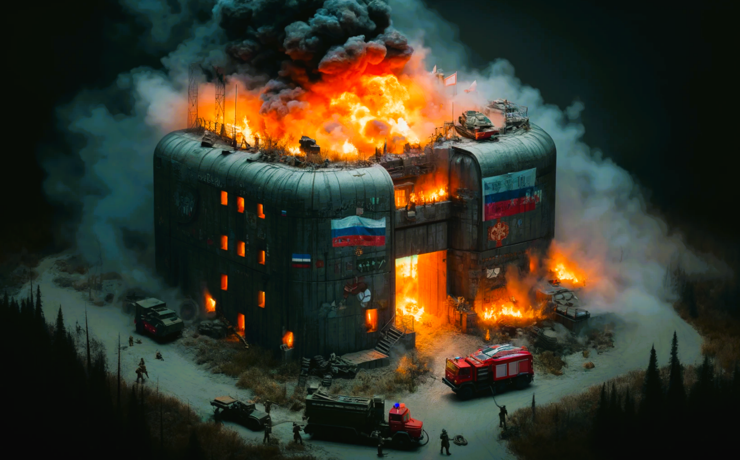 Putins Bunker-Palast brennt! Geheimer Rückzugsort von Putin enttarnt? Bunker in Altai teilweise abgebrannt