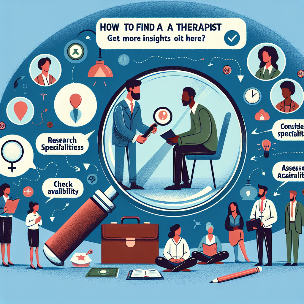 How To Find A Therapist