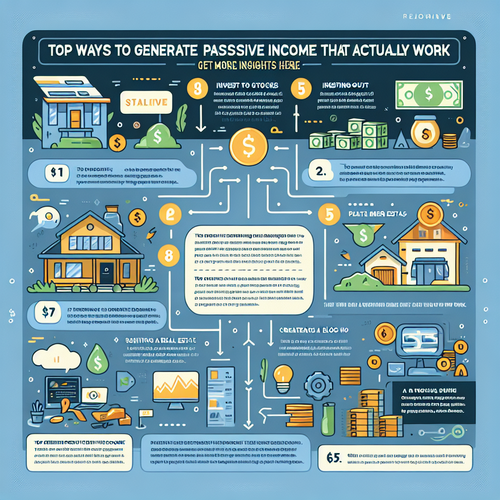 Top Ways To Generate Passive Income That Actually Work