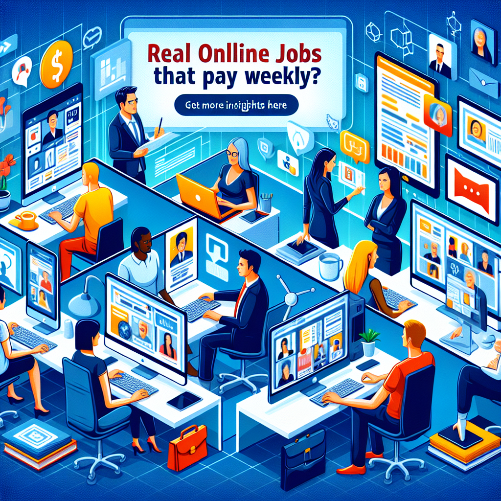 Real Online Jobs That Pay Weekly