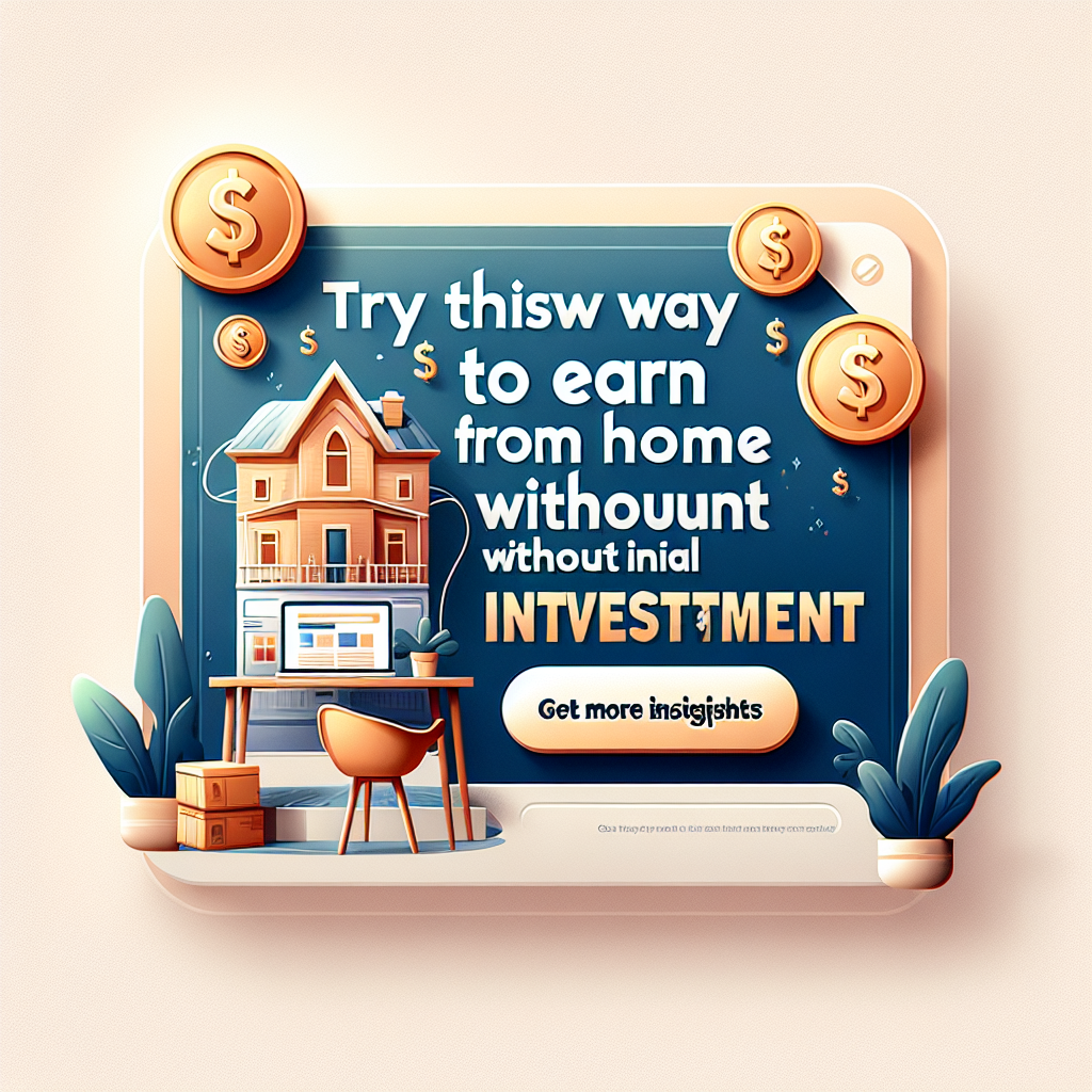 Try This New Way To Earn From Home Without Investment
