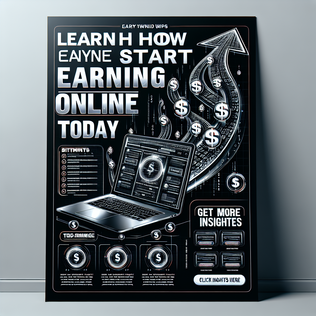 Learn How Anyone Can Start Earning Online Today