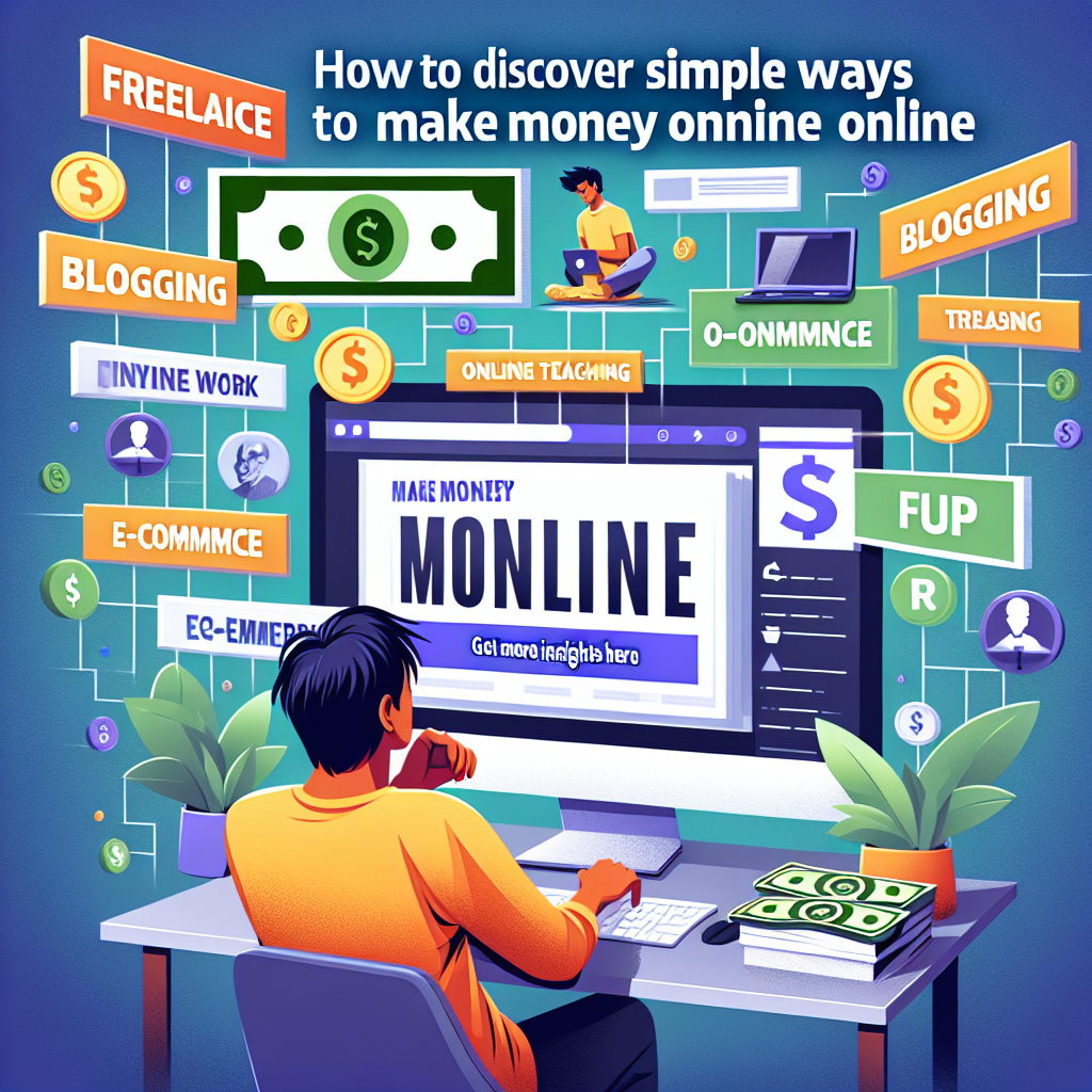 How To Discover Simple Ways To Make Money Online