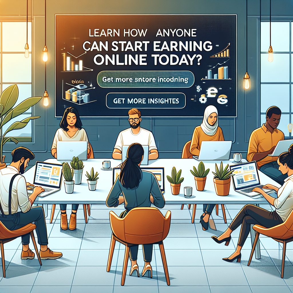 Learn How Anyone Can Start Earning Online Today