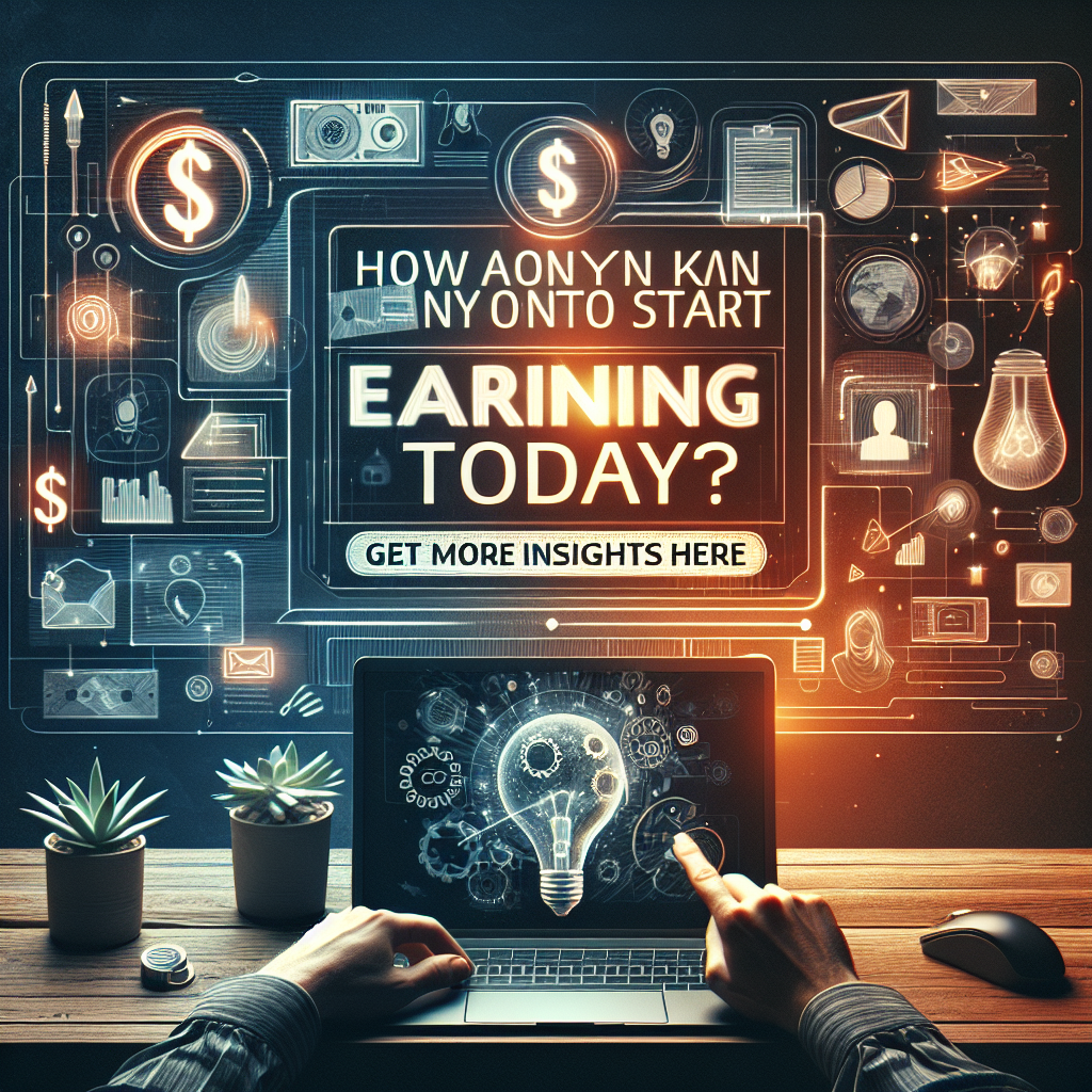 Learn How Anyone Can Start Earning Online Today